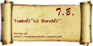 Tumbász Bandó névjegykártya